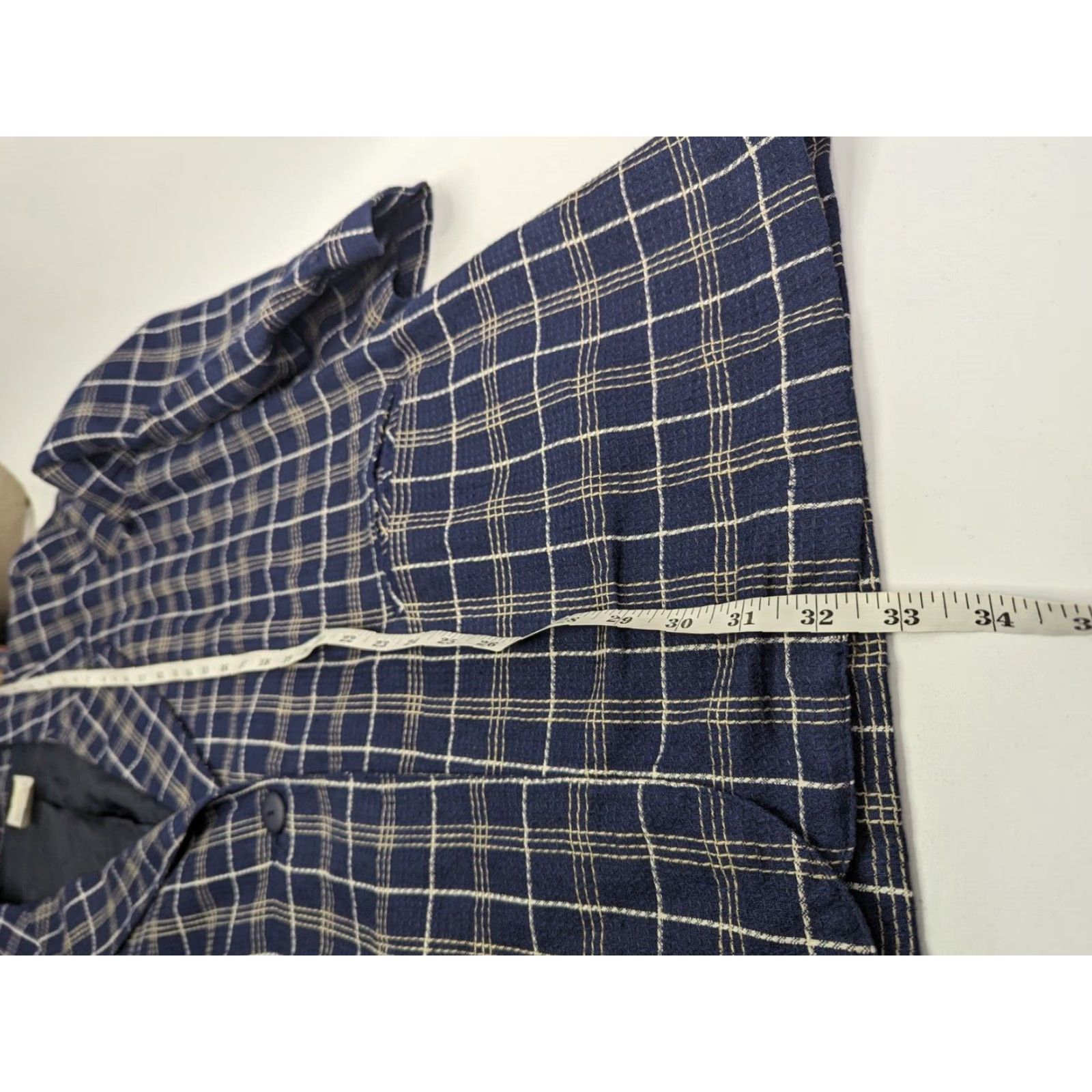 Vintage VINTAGE Bentley Blazer Light Weight Linen Jacket Plaid Blue Size Large one Button Ladies Blue Plaid Blazer Women L Jacket Linen Blazer Size L / US 10 / IT 46 - 4 Thumbnail
