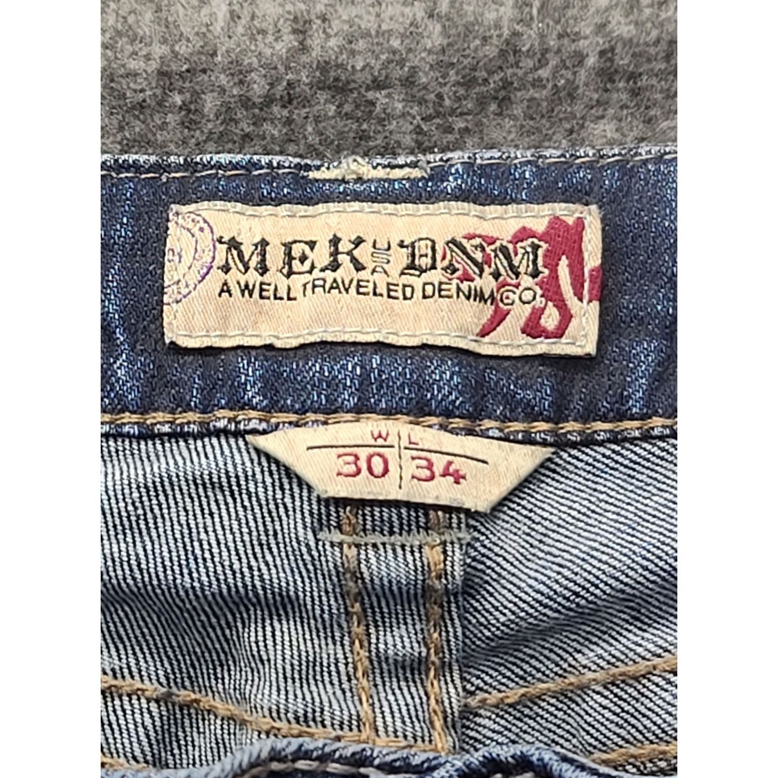 Vintage MEK DNM Jeans Womens 30x31 Bootcut Stretch Denim Slim 5-Pocket Blue By USA Buckle Bke Vintage? No. Size 30" / US 8 / IT 44 - 2 Thumbnail