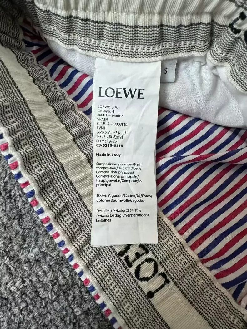 Loewe loewe Striped embroidered logo shorts 2506-Nextarrow Size US 27 - 4 Thumbnail