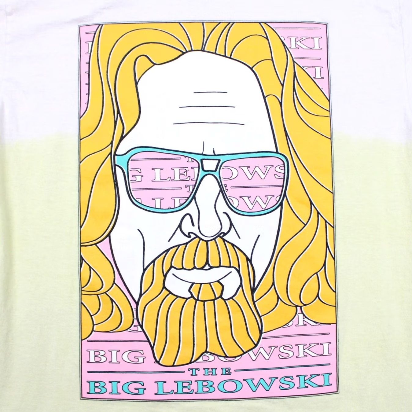Vintage VINTAGE The Big Lebowski Shirt Mens Medium Yellow/White Universal Studios S/S Cotton Size US M / EU 48-50 / 2 - 6 Thumbnail