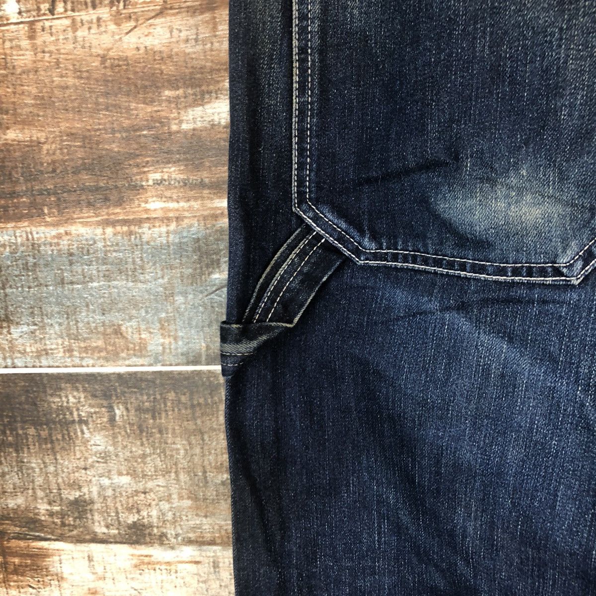 Japanese Brand DL GU Blue faded Denim jeans vintage Pants #C009 Size US 35 - 18 Thumbnail