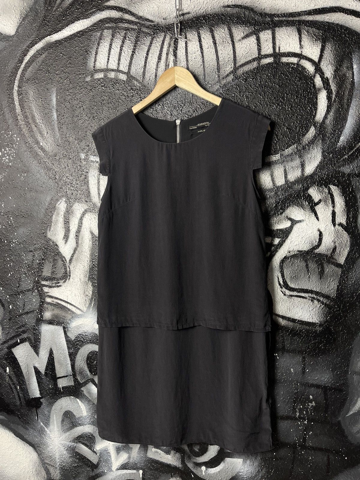 Allsaints × Vintage Allsaints 100% Silk Midi Dresses Women’s Size UK8 Size S / US 4 / IT 40 - 1 Thumbnail