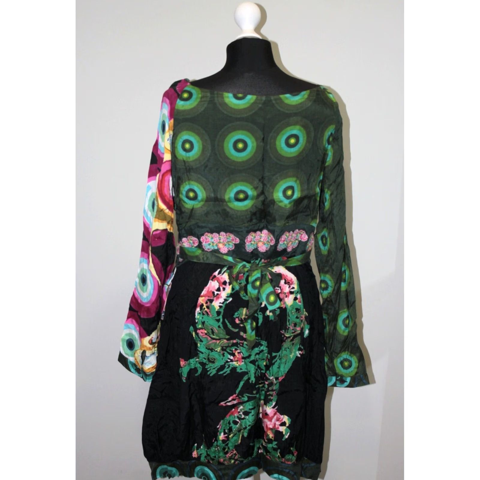 Desigual Desigual Dress Womens A-Line Knee Length Multicoloured Size 44 Women Size M / US 6-8 / IT 42-44 - 3 Thumbnail
