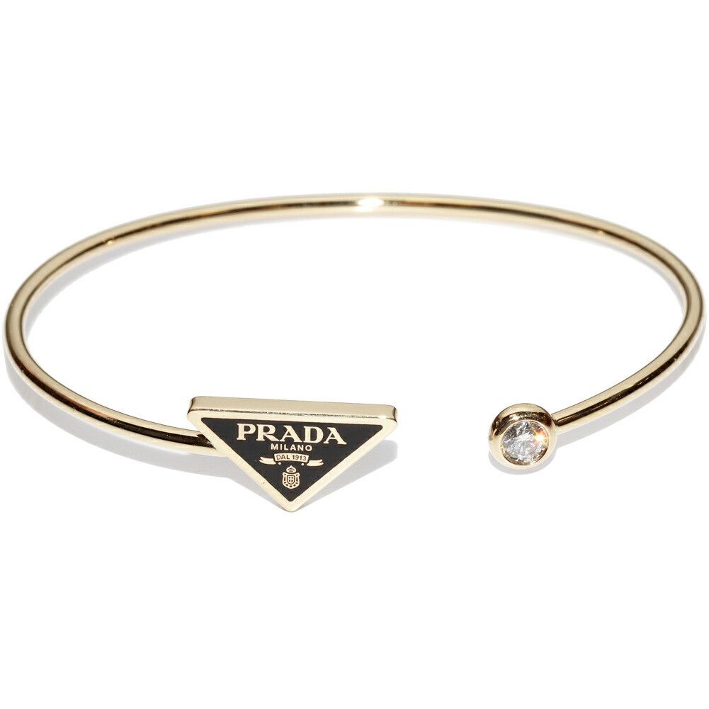Prada Prada Prada Eternal Gold Au750 Diamond Bracelet Size 17 Crocodile skin Bangle 1JB403_2FKM_F02Z3 DUTY FREE for USA Size ONE SIZE - 1 Thumbnail
