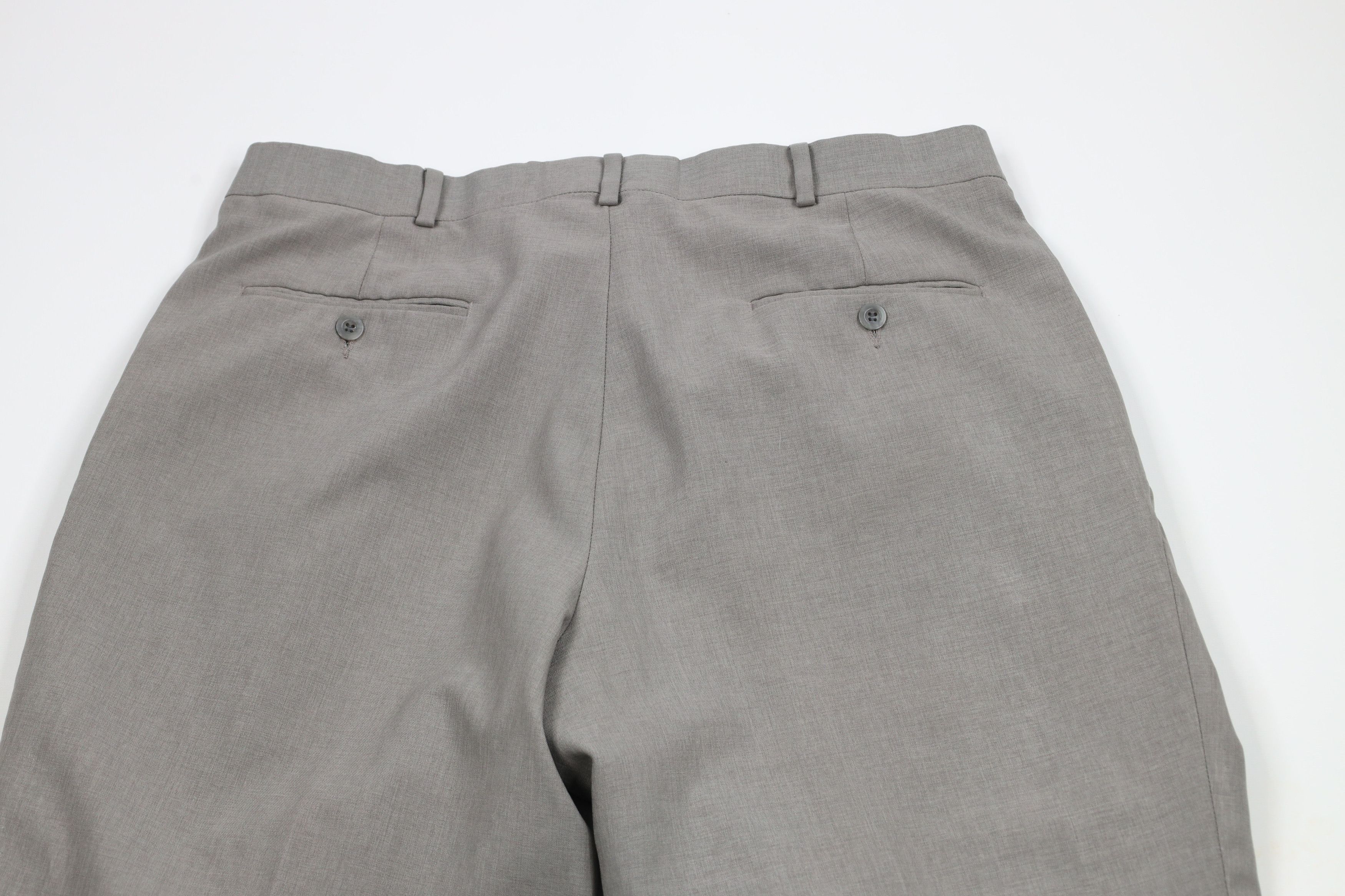Levi's × Vintage Vintage 90s Levis Pleated Cuffed Wide Leg Chino Pants Gray Size US 34 / EU 50 - 13 Thumbnail