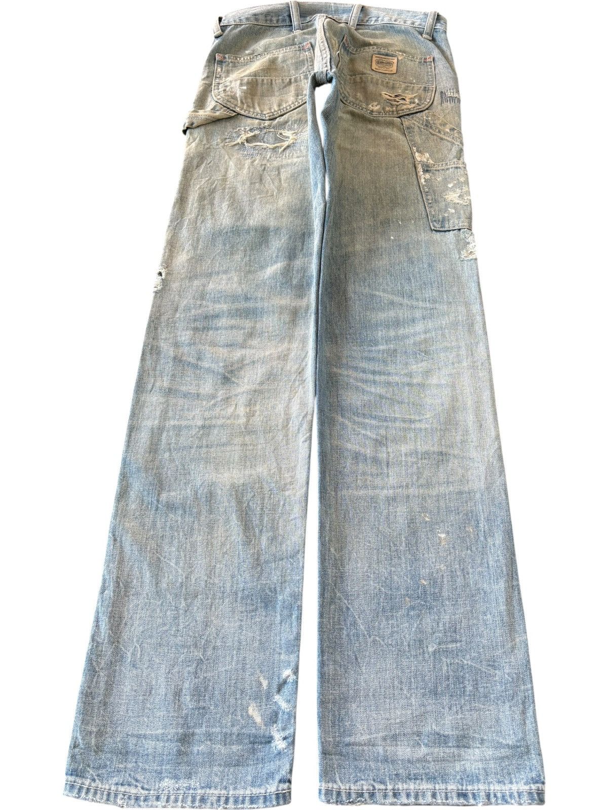 Denim & Supply Ralph Lauren Vintage Denim Supply Carpenter Painted Patches Loose Jeans Size US 30 / EU 46 - 2 Thumbnail