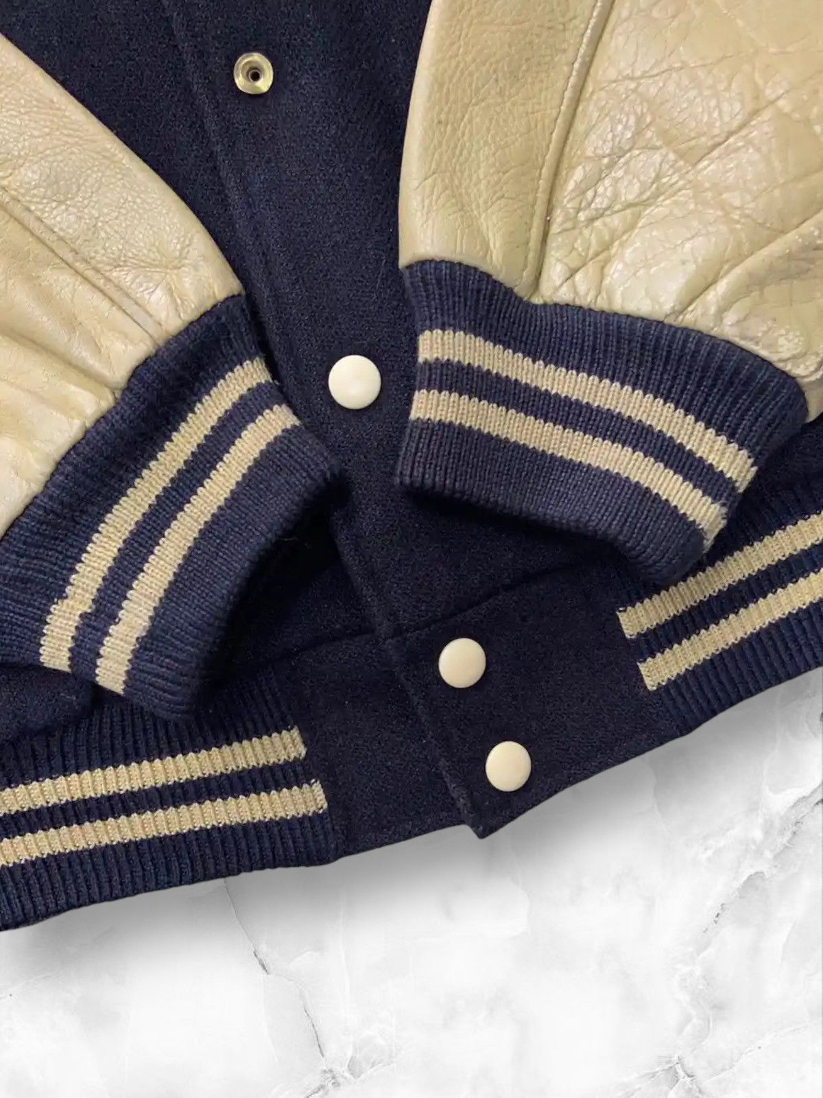 Vintage Vintage 70s Van Jac Football Sun Faded Wool Varsity Jacket Size US M / EU 48-50 / 2 - 13 Thumbnail