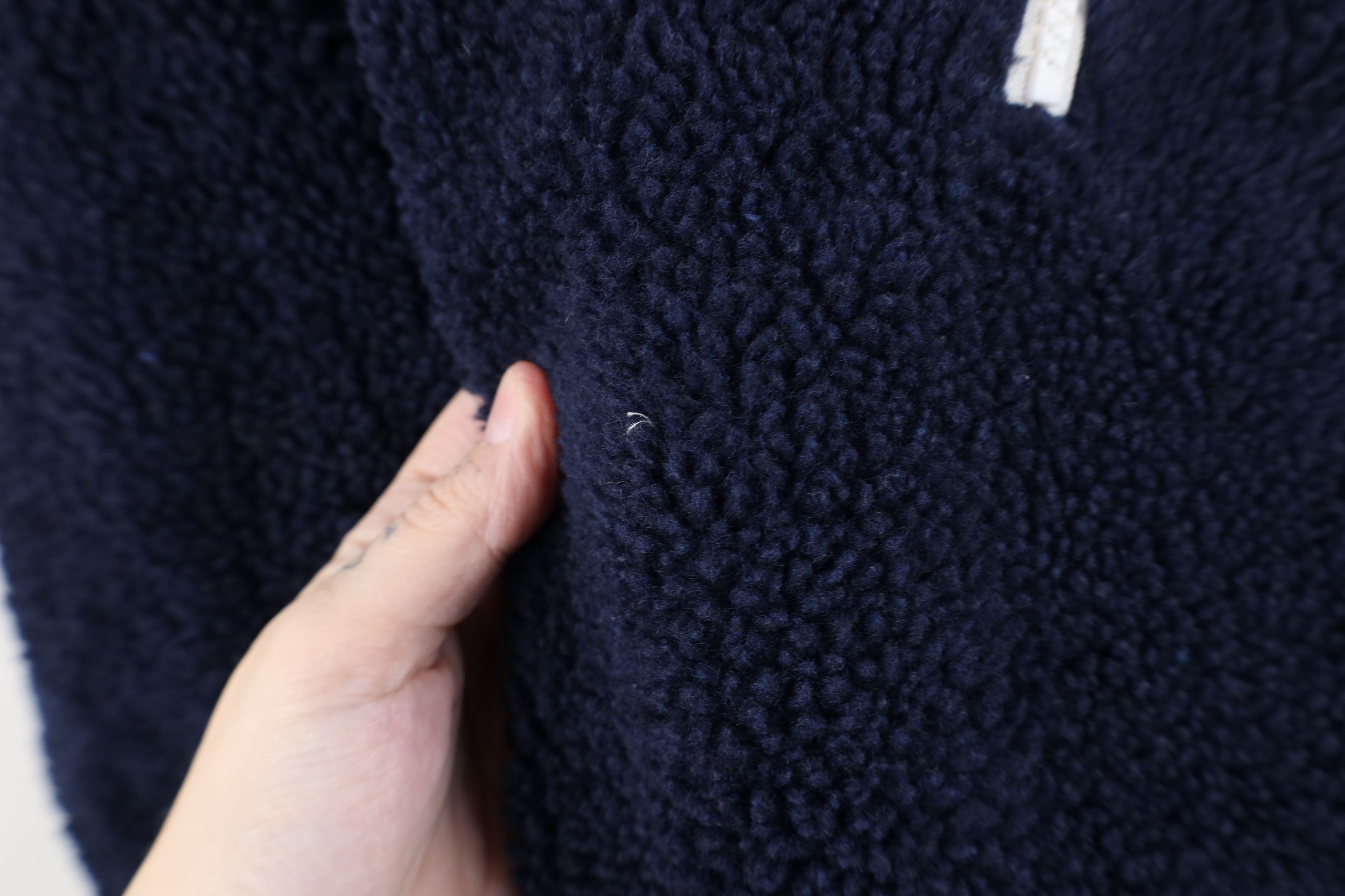 J.Crew J Crew Deep Pile Fleece Half Zip Pullover Sweater Navy Blue Size M / US 6-8 / IT 42-44 - 4 Thumbnail