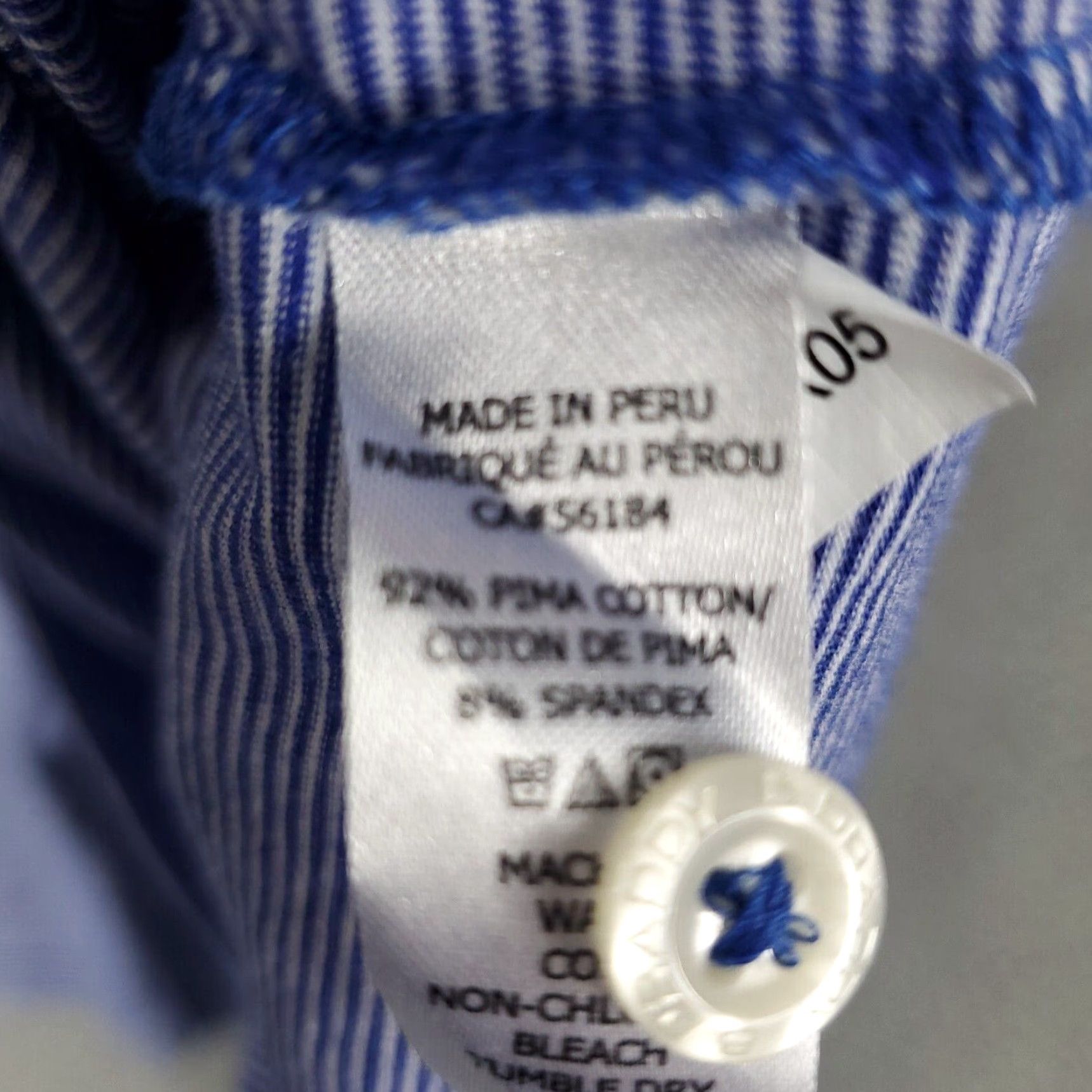 Vintage VINTAGE B Draddy Polo Shirt Men Large Blue Striped Short Sleeve Casual Golf Preppy Size US L / EU 52-54 / 3 - 6 Thumbnail