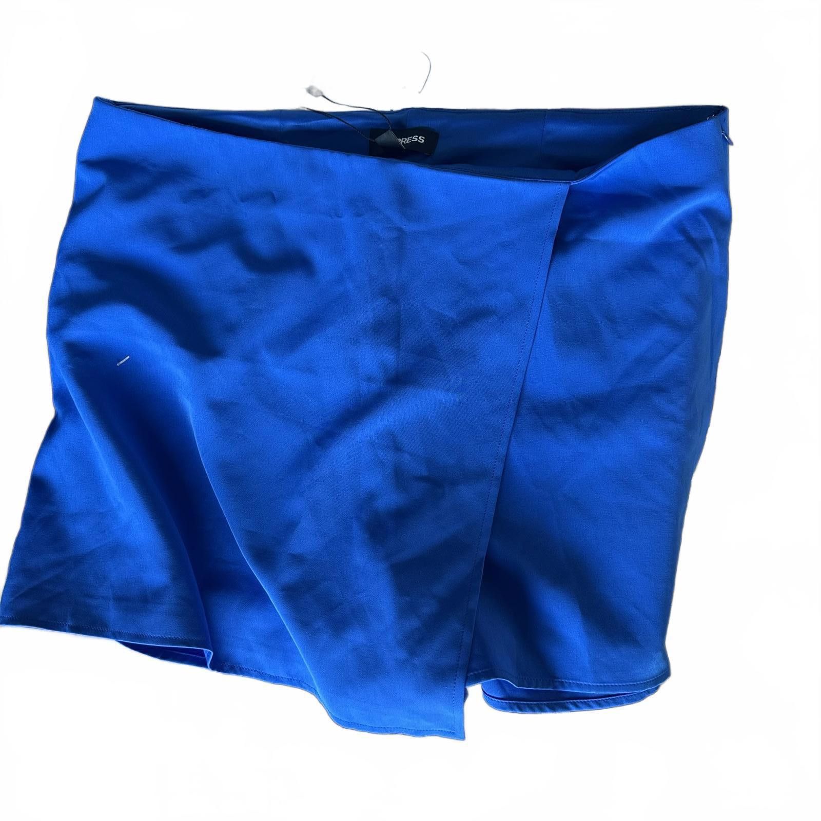 Express Express Body Contour Collection Blue Crop Top and Skort Set Size ONE SIZE - 2 Thumbnail