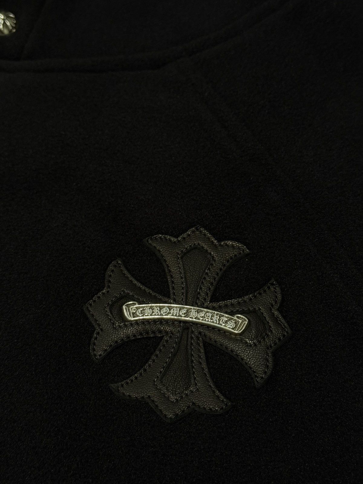 Chrome Hearts Chrome Hearts Leather Patch Fleece Hoodie Size US L / EU 52-54 / 3 - 4 Thumbnail