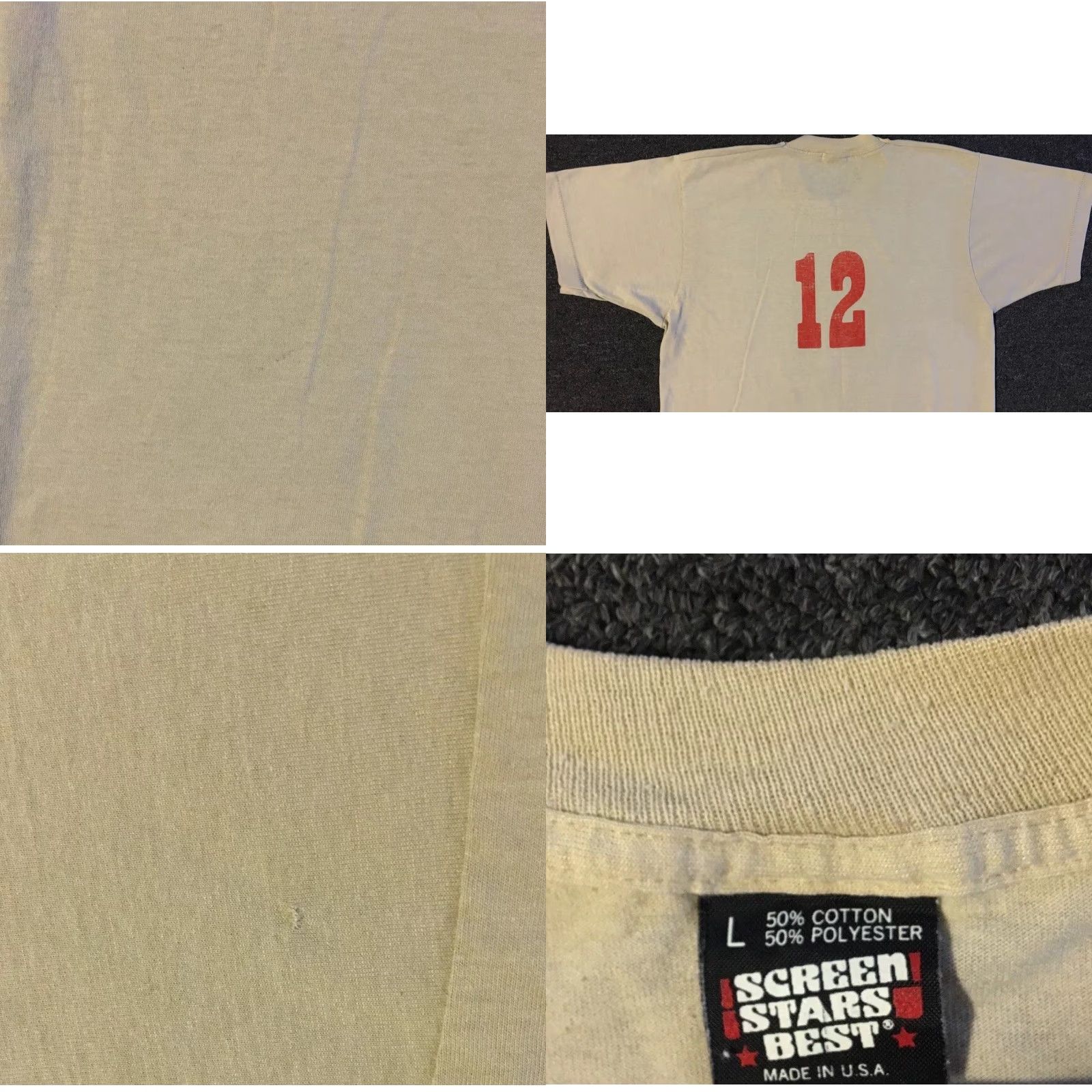 Vintage VINTAGE Kinder & Gentler Games Faded Shirt L Army Military 90s 80s Graphic Tee Mens Beige Single Stitch Short Sleeve Crew Neck B9 Size US L / EU 52-54 / 3 - 9 Thumbnail