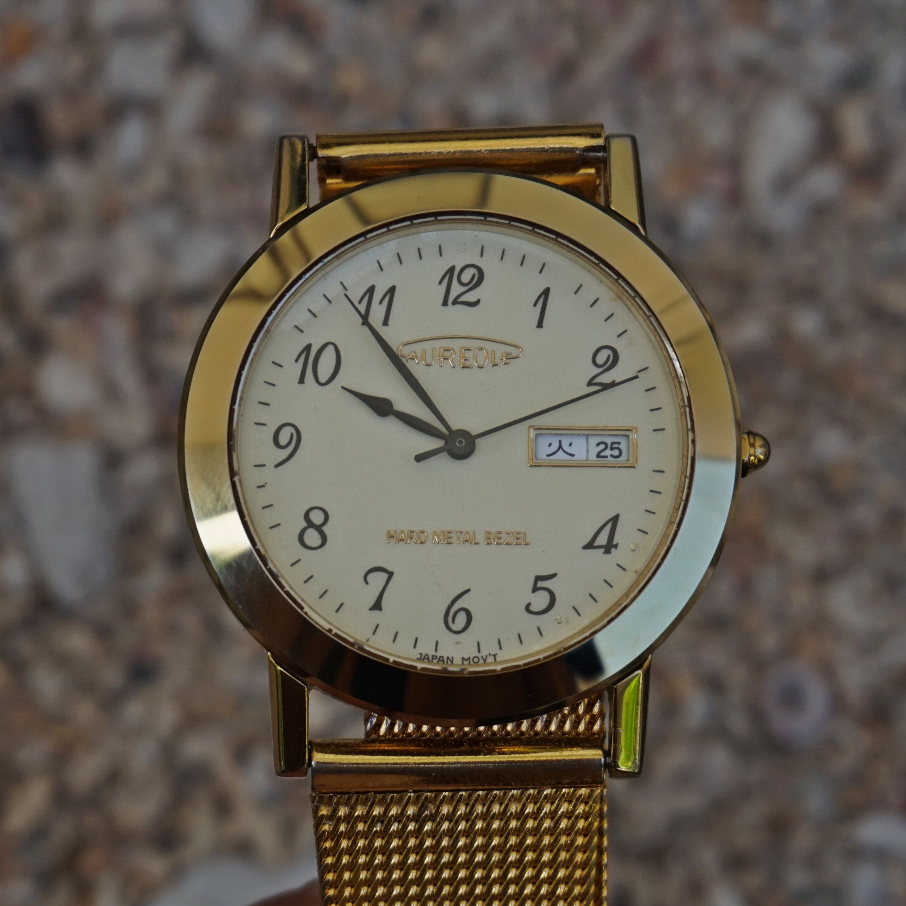 Vintage 90s Aureole Swiss Hard Metal Bezel watch Size ONE SIZE - 3 Thumbnail