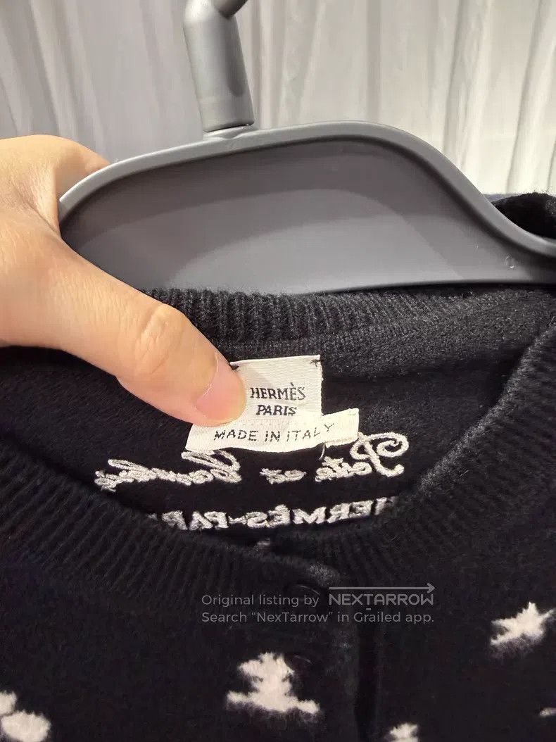 Hermes Hermes Full Print Embroidered Cashmere Sweater - Cashmere Size XS / US 0-2 / IT 36-38 - 3 Thumbnail