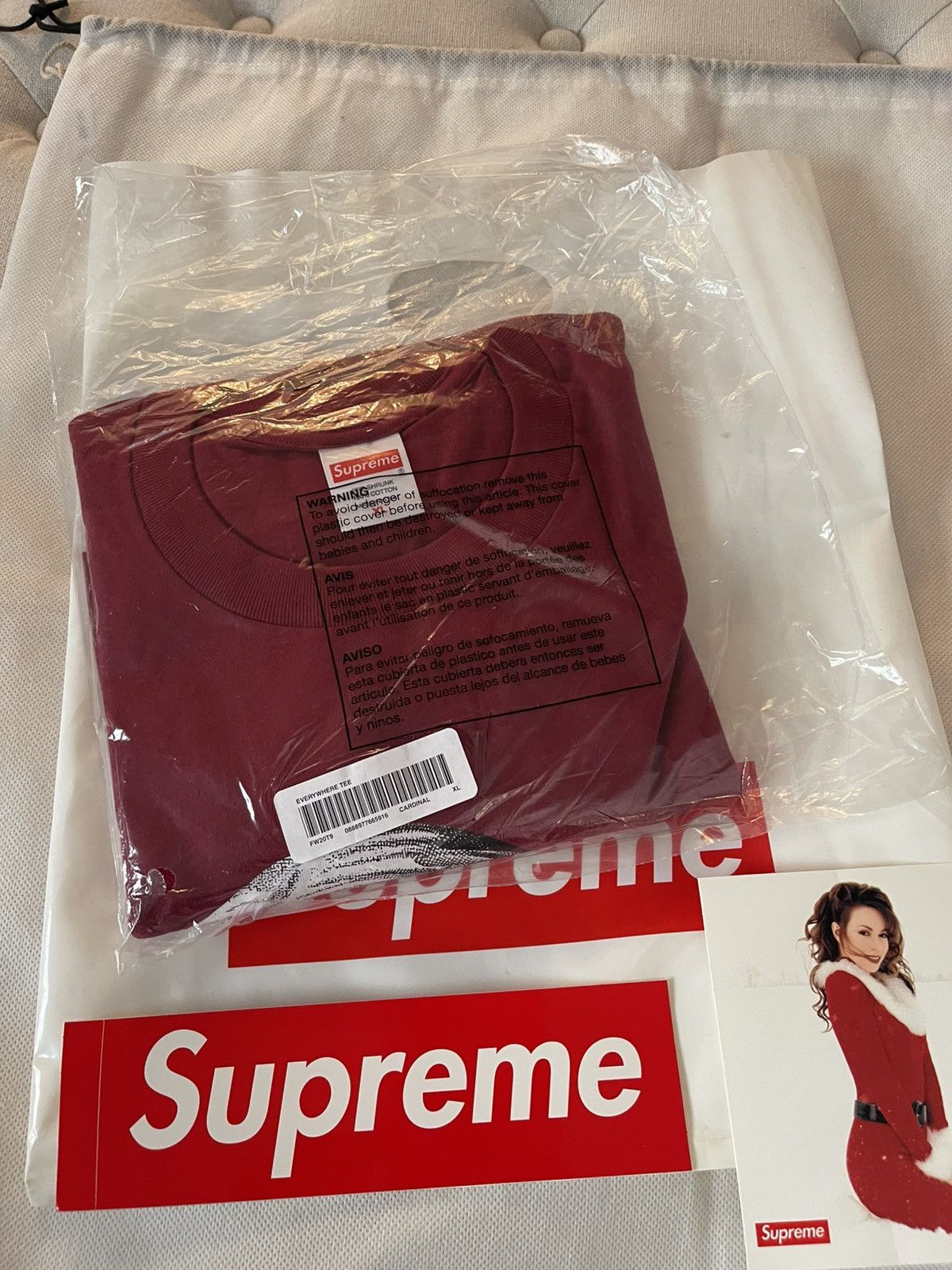 Supreme SUPREME EVERYWHERE TEE-CARDINAL XL Size US XL / EU 56 / 4 - 1 Thumbnail