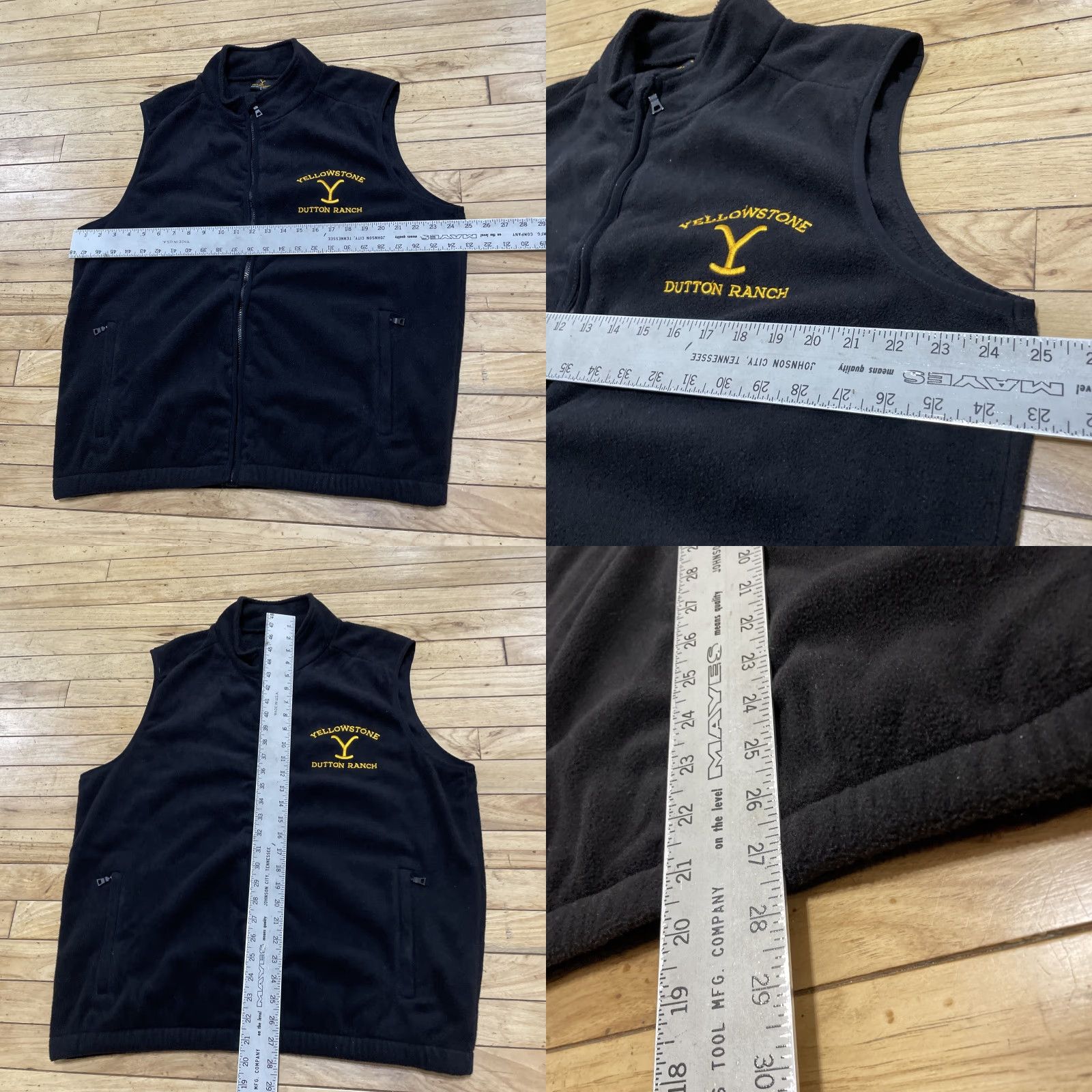 Vintage VINTAGE Yellowstone Dutton Ranch Fleece Vest Men L Black Full-Zip Mock Movie Studios Production Crew Issued Size US L / EU 52-54 / 3 - 8 Thumbnail
