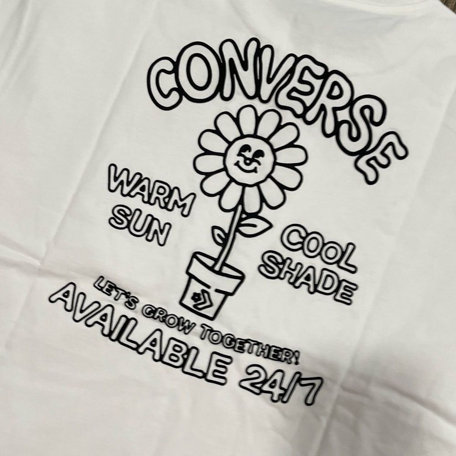 Converse NWT Converse Let's Grow Doodle T-Shirt White Size Small Size S / US 4 / IT 40 - 7 Thumbnail