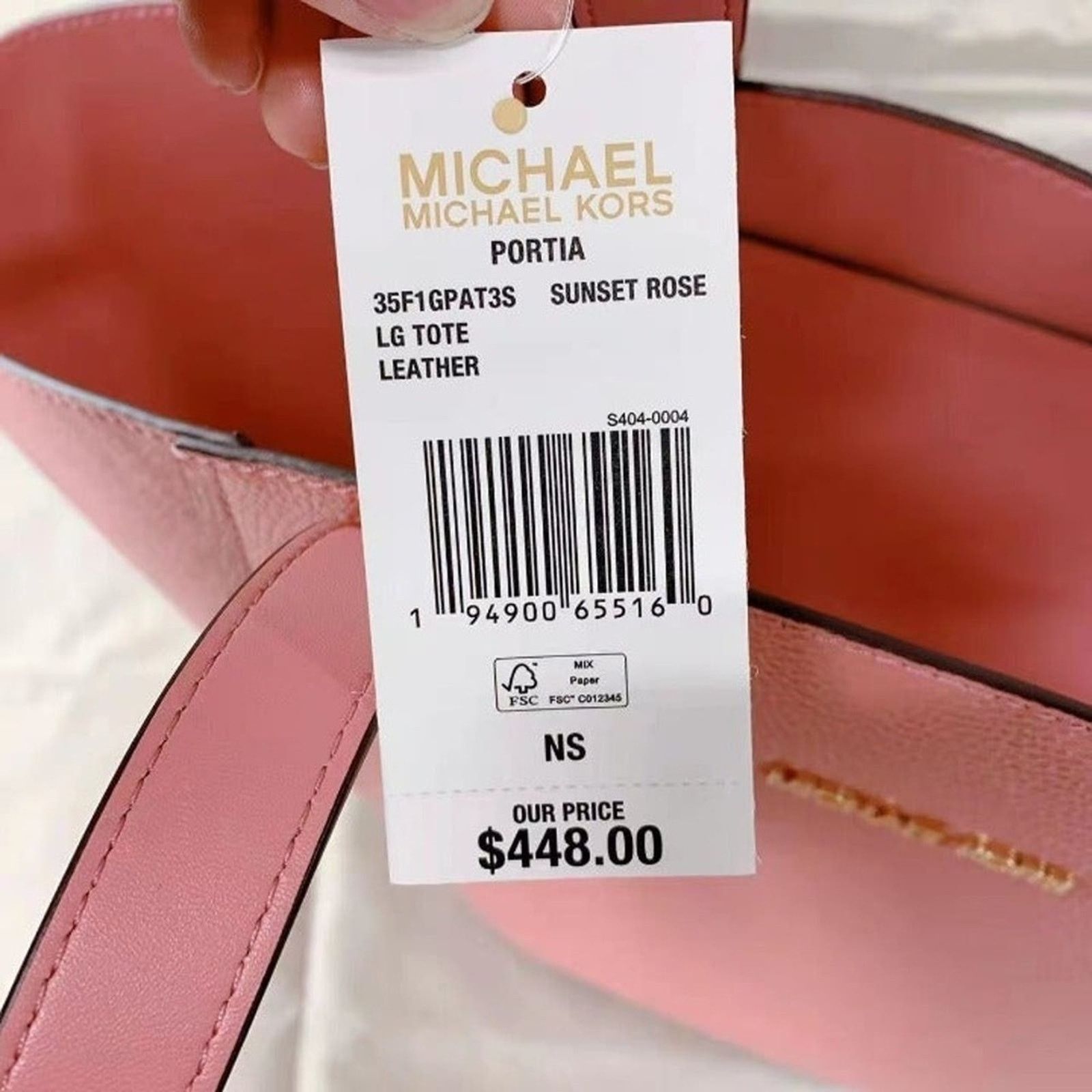 Michael Kors Michael Kors 35F1GPAT3S Portia Large Bucket Bag Sunset Rose Size ONE SIZE - 5 Thumbnail