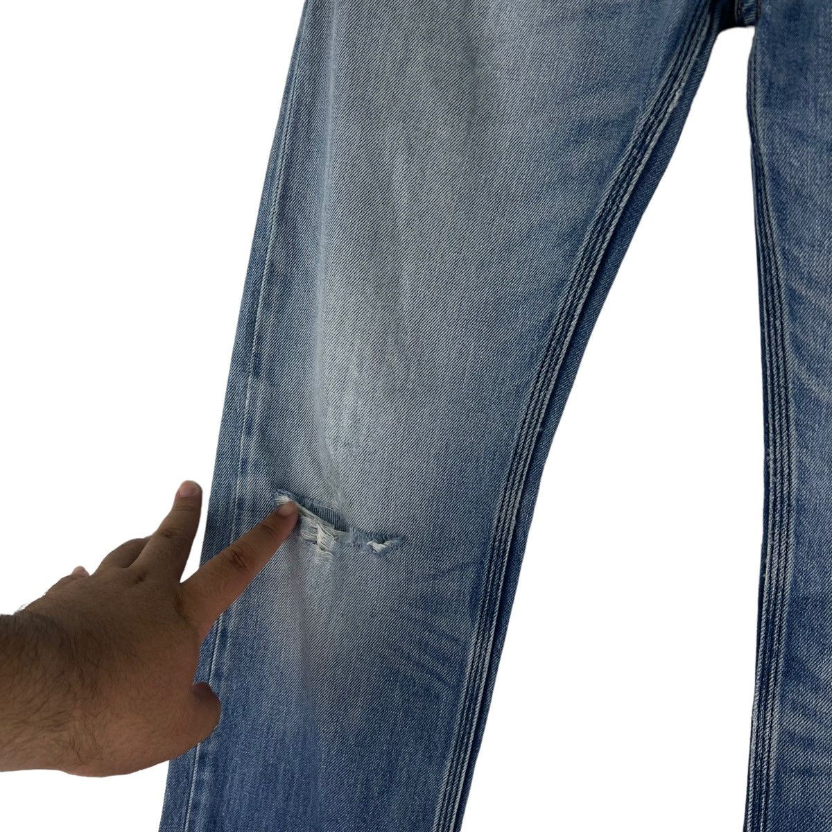 Diesel 🔥Distressed Denim Straight Cut Diesel Biker Punk Design Size US 34 / EU 50 - 5 Thumbnail