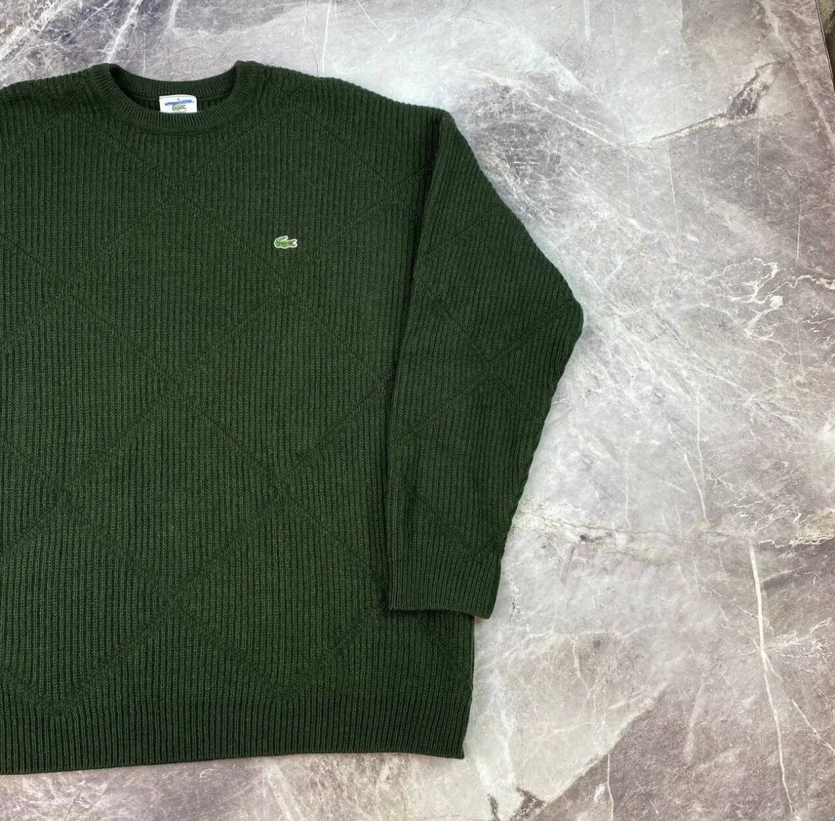 Lacoste × Vintage Vintage Lacoste Sweater Knit Green Wool Size XL Y2K Size US XL / EU 56 / 4 - 5 Thumbnail