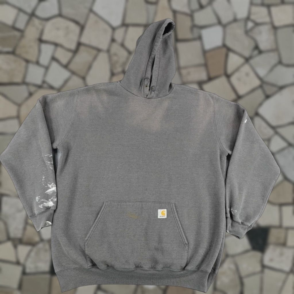 Carhartt Carhartt Hoodie Men XL Gray Original Fit Midweight Sweater Sweatshirt Distressed Size US XL / EU 56 / 4 - 1 Thumbnail