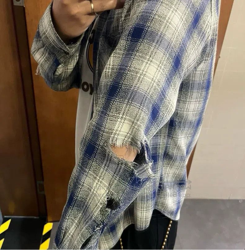 Other Blue and white plaid western shirt Size US L / EU 52-54 / 3 - 9 Thumbnail