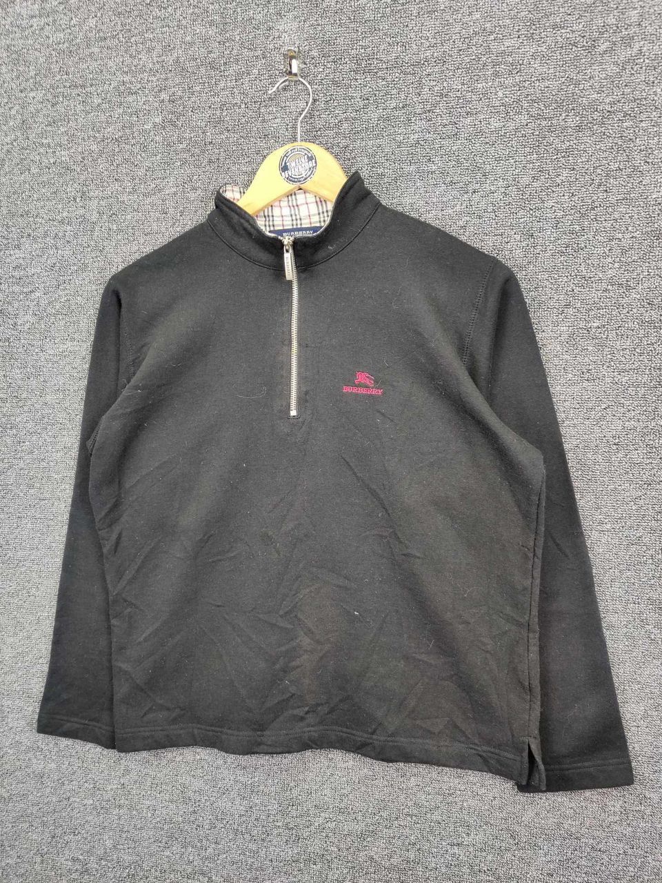 Burberry Vintage Burberry London Nova Check Half Zipper Sweatshirt Size US L / EU 52-54 / 3 - 2 Thumbnail