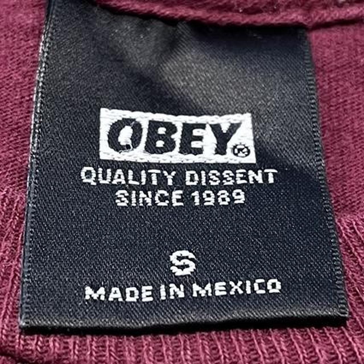 Obey × Vintage Vintage Y2K Obey Skate Streetwear Essential Tshirt Size US S / EU 44-46 / 1 - 4 Thumbnail