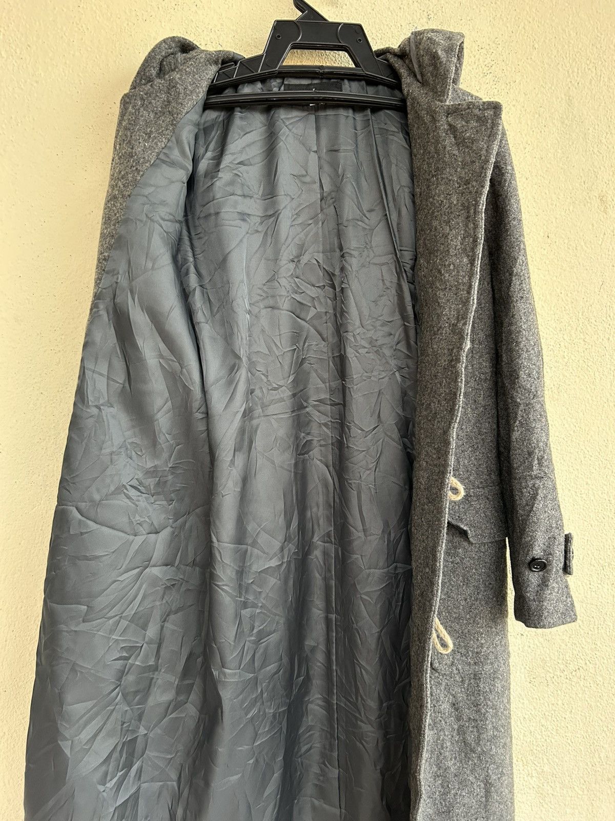 Japanese Brand × Yohji Yamamoto Ined Wool Long Coat Size US S / EU 44-46 / 1 - 3 Thumbnail