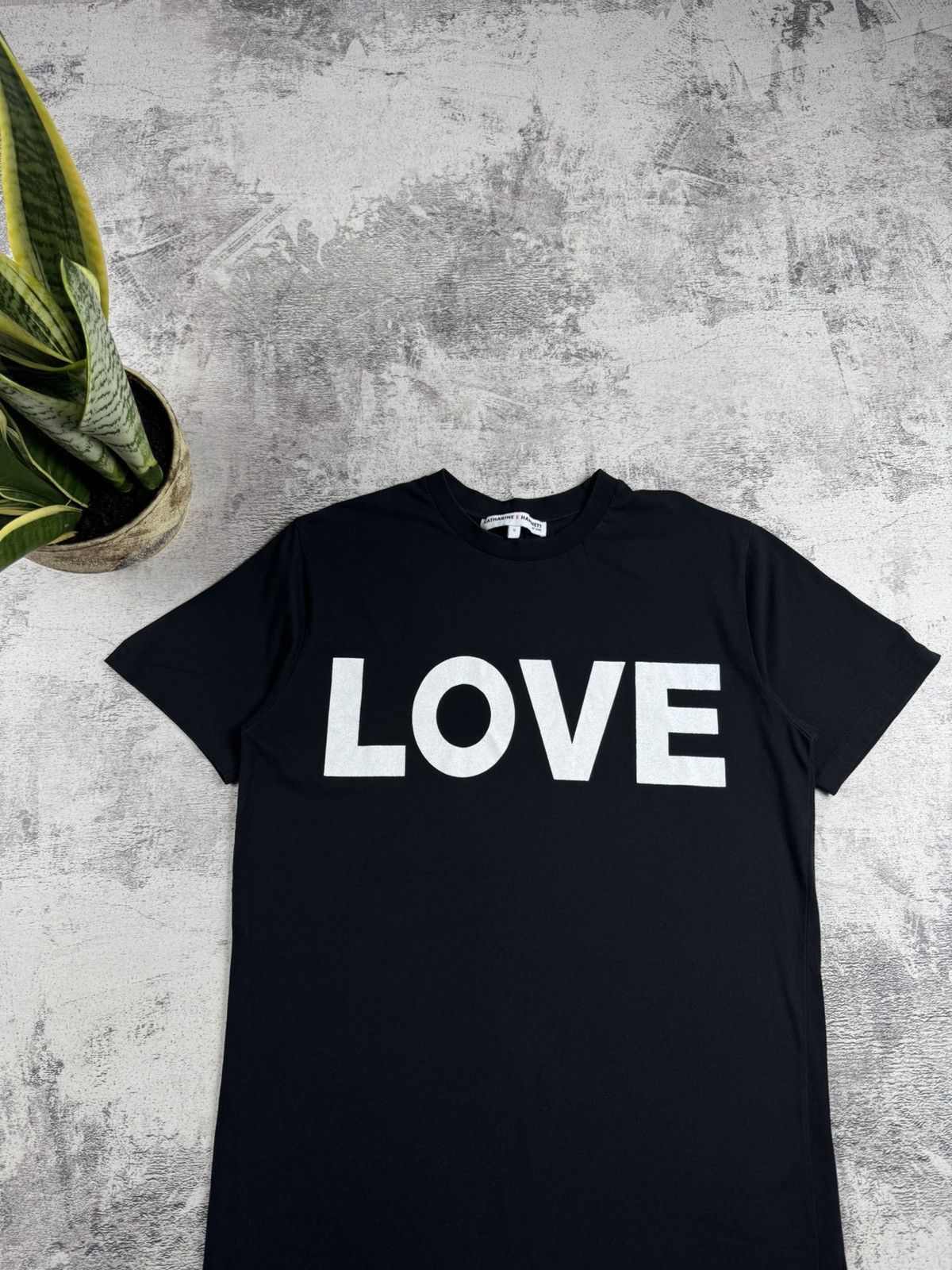 Katharine Hamnett London Katharine E Hamnett Love Men’s Small Black Organic Cotton T Shirt Tee Jersey Size US S / EU 44-46 / 1 - 4 Thumbnail