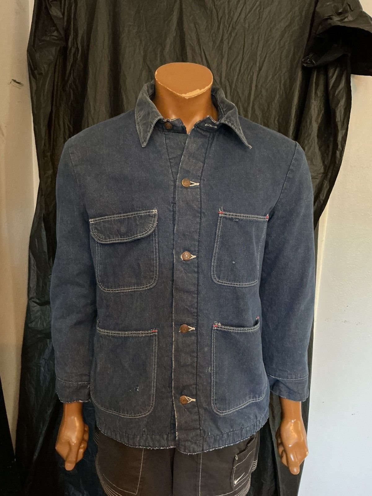 Wrangler Vintage 70s Wrangler Blanket Lined Denim Chore Jean Jacket Size US S / EU 44-46 / 1 - 19 Thumbnail