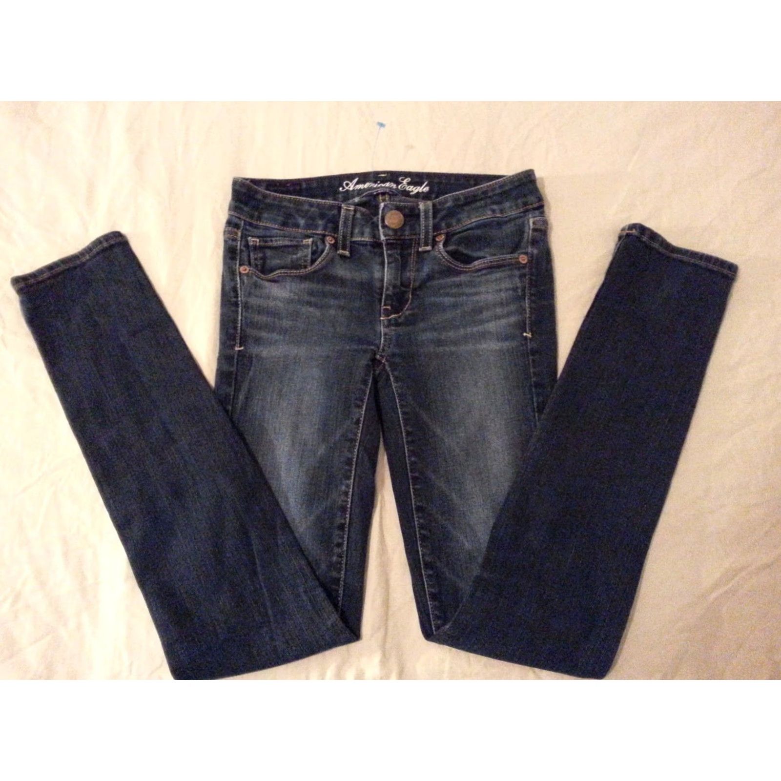 American Eagle Outfitters VINTAGE? Womens American Eagle Outfitters Skinny Jeans 2 Denim Panst Size 26" / US 2 / IT 38 - 3 Thumbnail