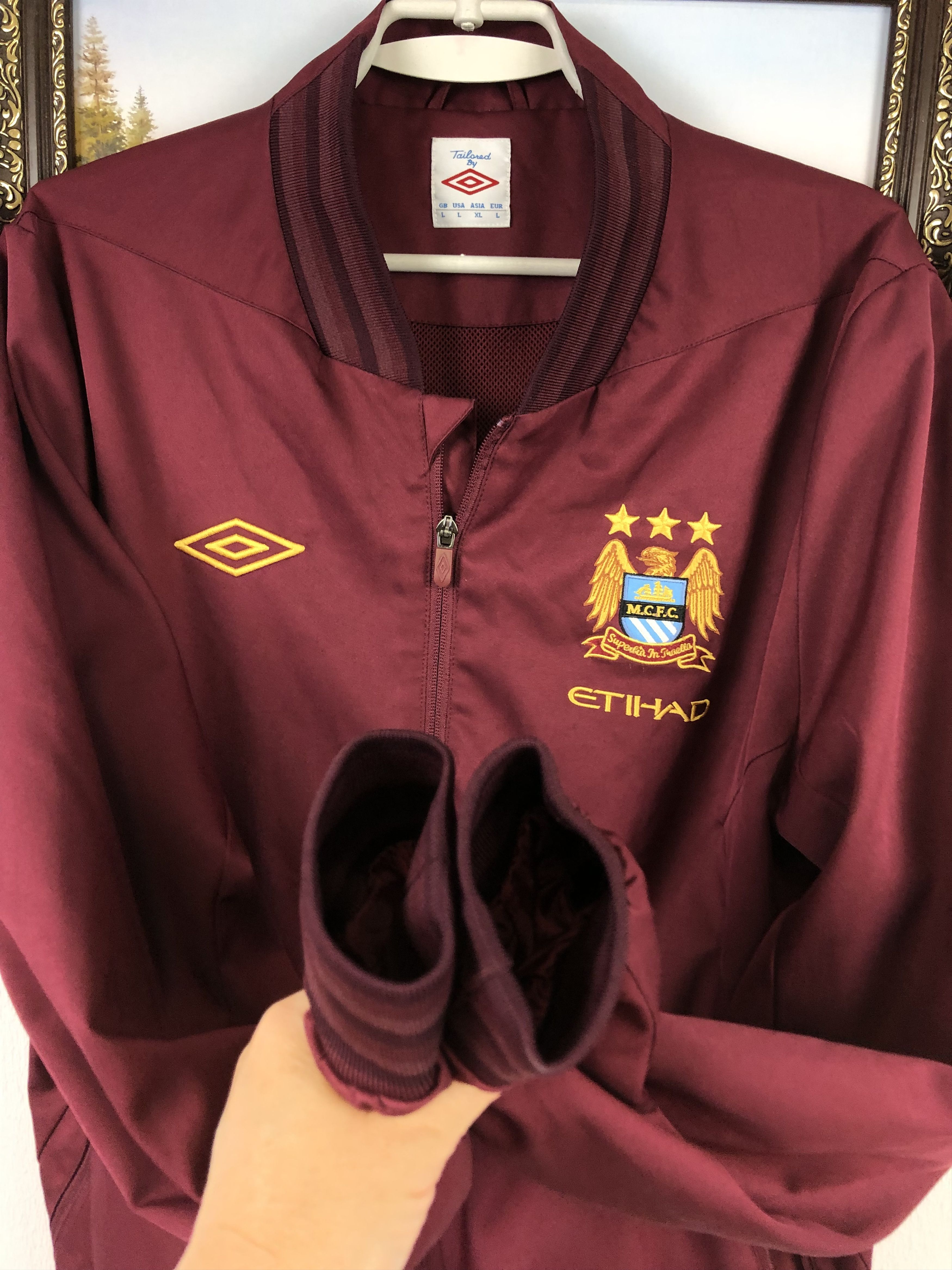 Vintage Vintage Manchester City Football Jacket Soccer Track Top Size US L / EU 52-54 / 3 - 7 Thumbnail