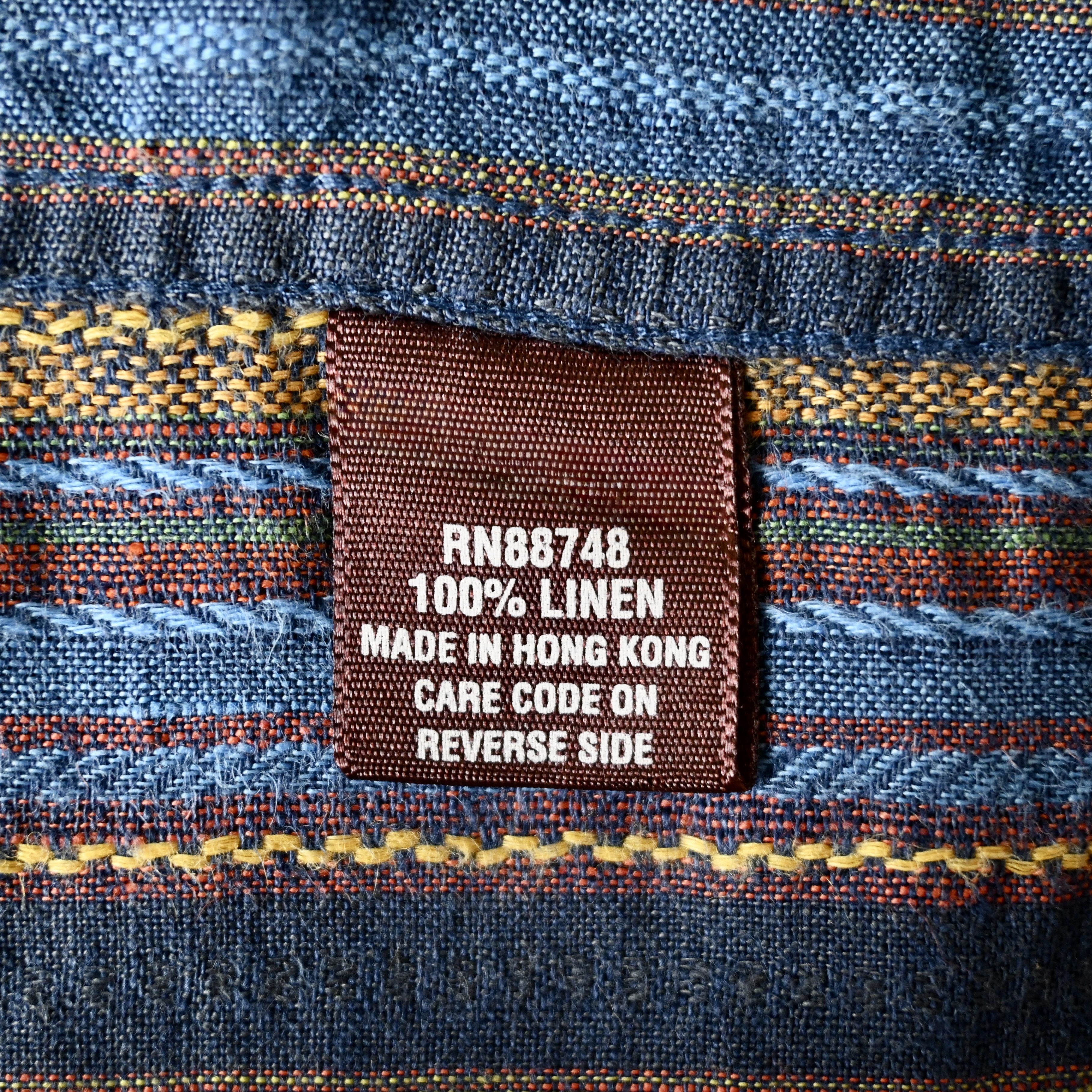 The Territory Ahead VTG 1990s TERRITORY RESERVE ethnic multistriped linen shirt Size US L / EU 52-54 / 3 - 13 Thumbnail