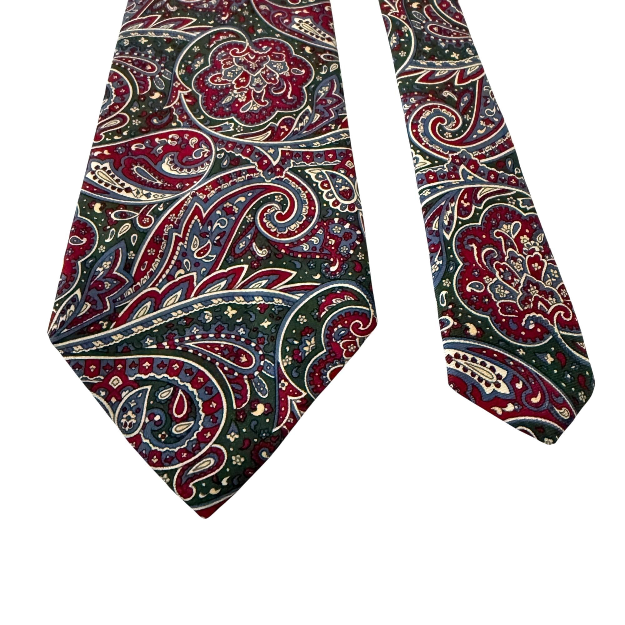 Polo Ralph Lauren Vintage NOS Polo Ralph Lauren Paisley Necktie Silk Hand Made Size ONE SIZE - 2 Thumbnail