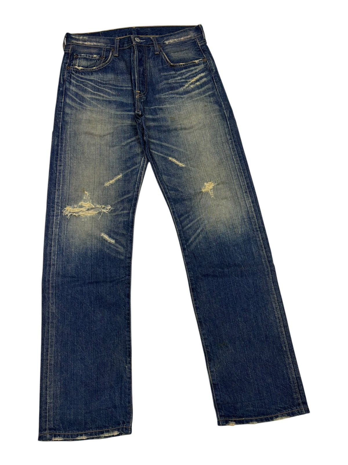 Kapital Levis 501 Mud Wash Japan Distressed Denim Jeans Size US 32 / EU 48 - 3 Thumbnail