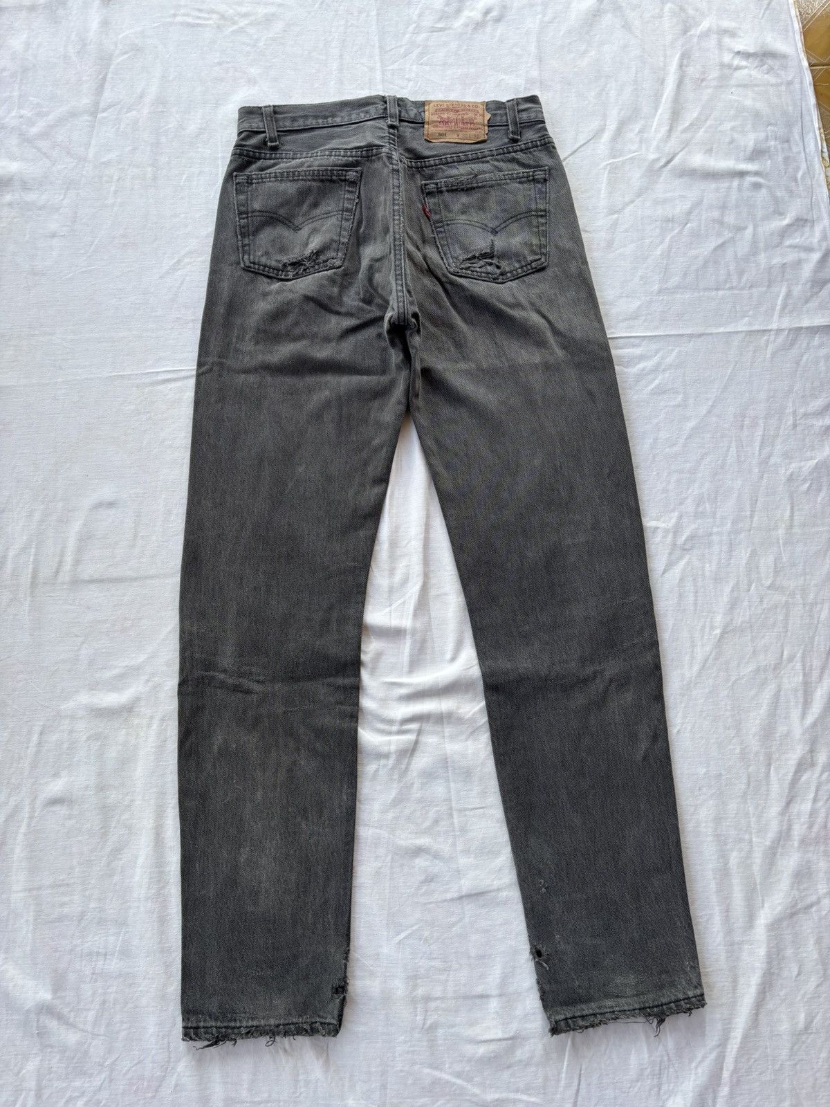 Kapital Vintage Levis 501 MADE IN USA Faded Black Distress Denim Size US 30 / EU 46 - 6 Thumbnail