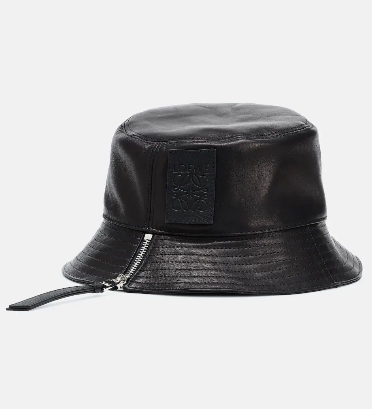 Pre-owned Loewe Black Leather Bucket Hat