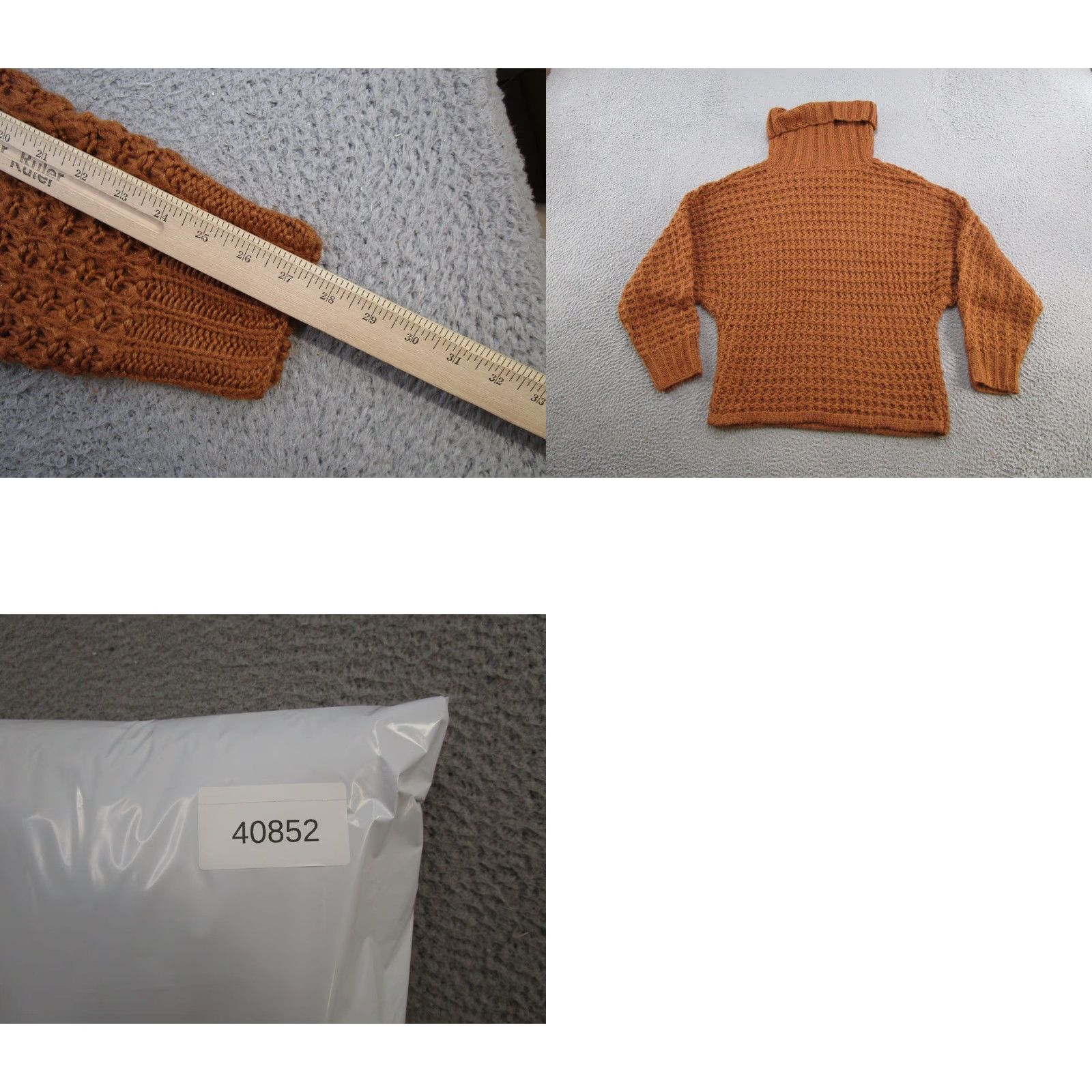 Vintage New In Sweater Pullover Turtleneck Womens Size M Brown Acrylic Knit Long Sleeve Casual Winter, Fall Pullover Womens (Mens) Size M / US 6-8 / IT 42-44 - 8 Thumbnail