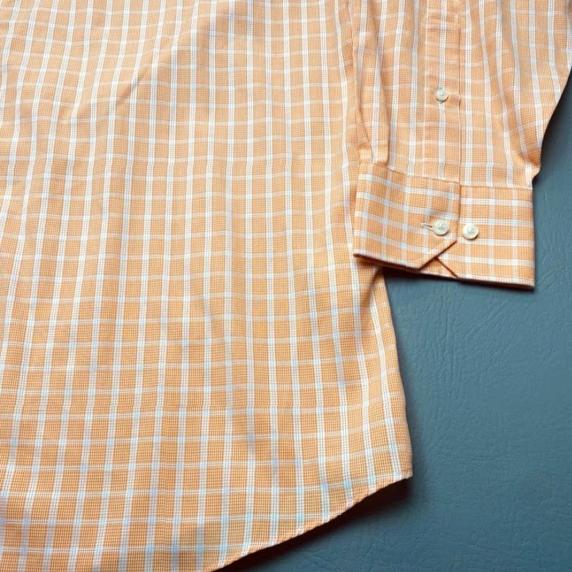 Tommy Bahama Tommy Bahama Dress Shirt Orange White Mens Size 17 32-33 Long Sleeve 8155 Size 46R - 5 Thumbnail