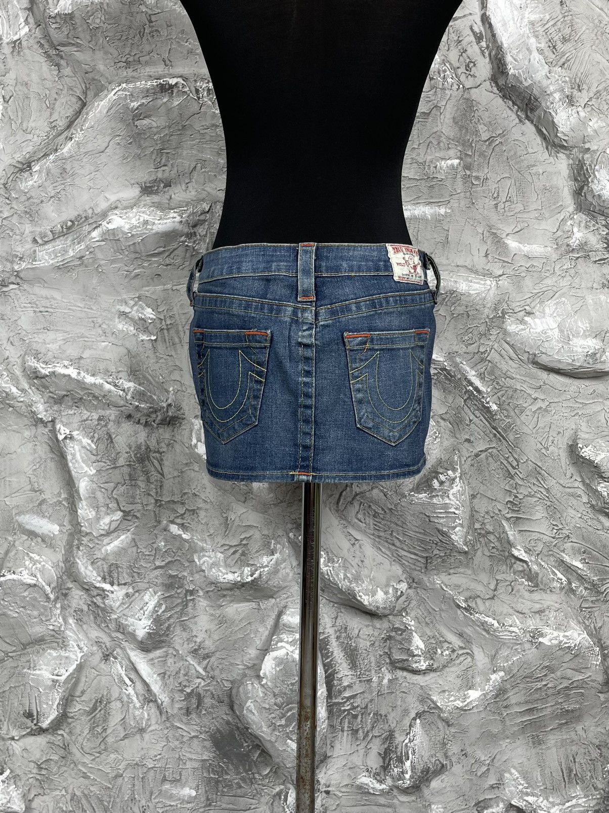 Miss Sixty × True Religion True Religion Y2K Mini Denim Skirt Made in USA Size 25" / US 0 / IT 36 - 2 Thumbnail