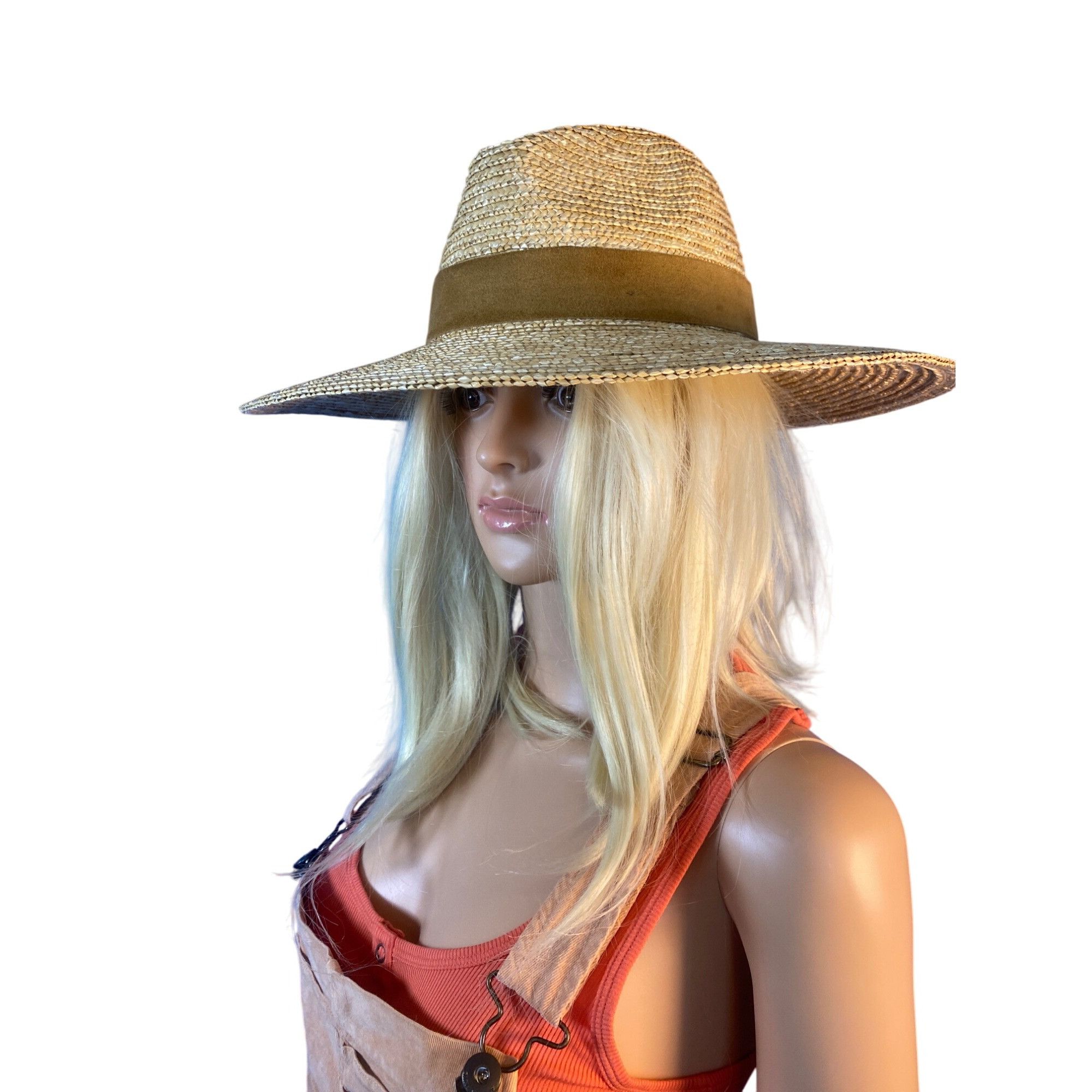 Other NWT Gigi Pip Isla Straw Fedora Hat S/M 57cm Adjustable Wide Size ONE SIZE - 17 Thumbnail