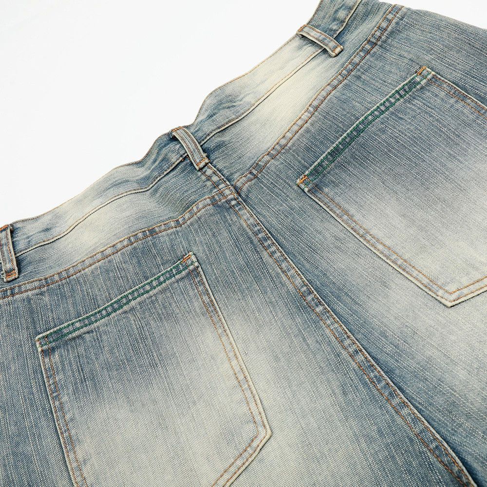 Vintage Men's street loose casual distressed washed denim shorts Size US 32 / EU 48 - 4 Thumbnail
