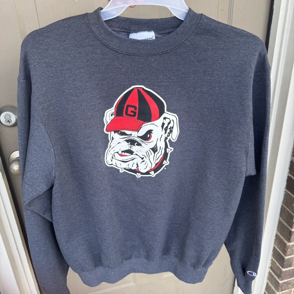 Champion Georgia Bulldogs Grey Crewneck Champion Sweater Vintage Size US M / EU 48-50 / 2 - 1 Thumbnail
