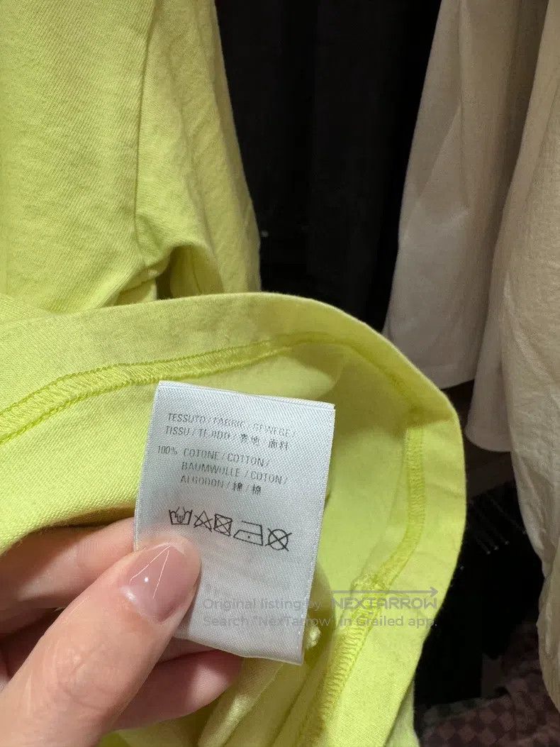 Balenciaga Balenciaga CREW Logo Fluorescent Yellow Short Sleeve T-shi Size US L / EU 52-54 / 3 - 5 Thumbnail