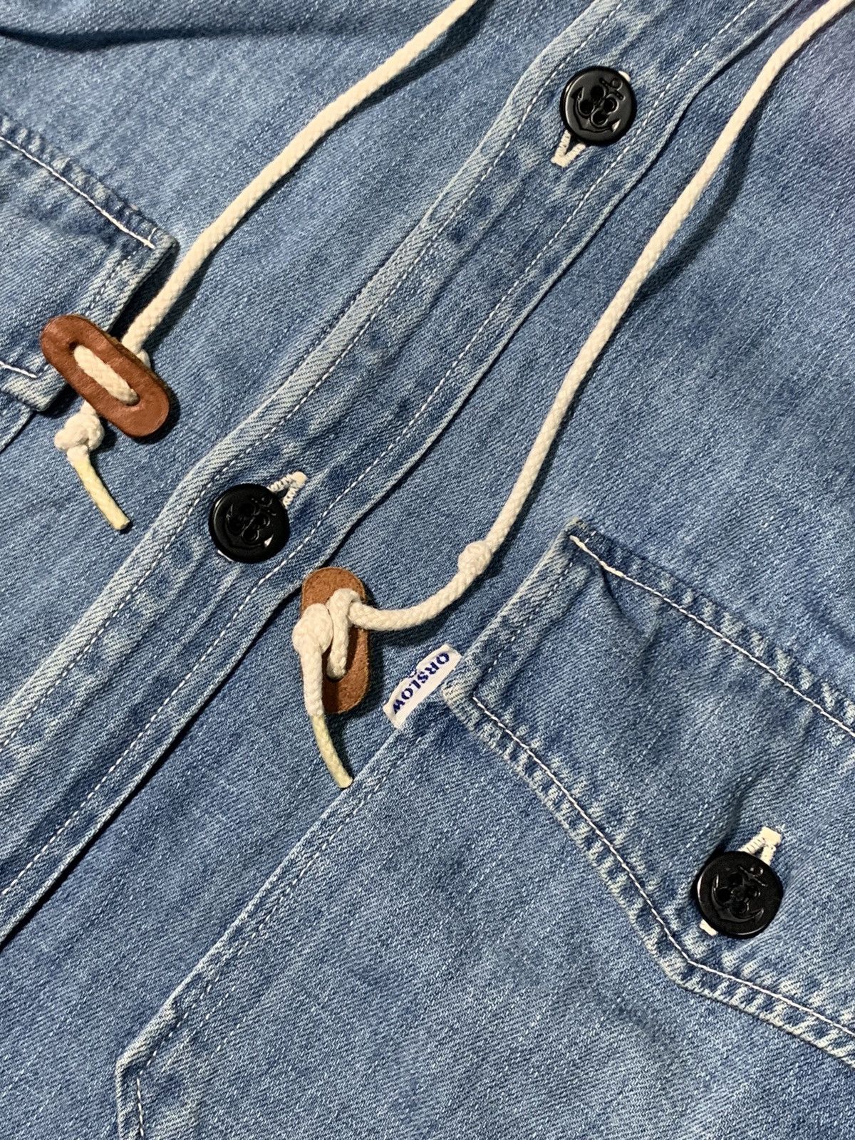 Orslow Orslow Hooded Denim Shirt Size US M / EU 48-50 / 2 - 3 Thumbnail