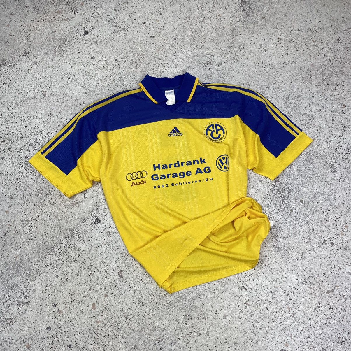 Men's football shirt Adidas vintage 1999 blue yellow Size XL