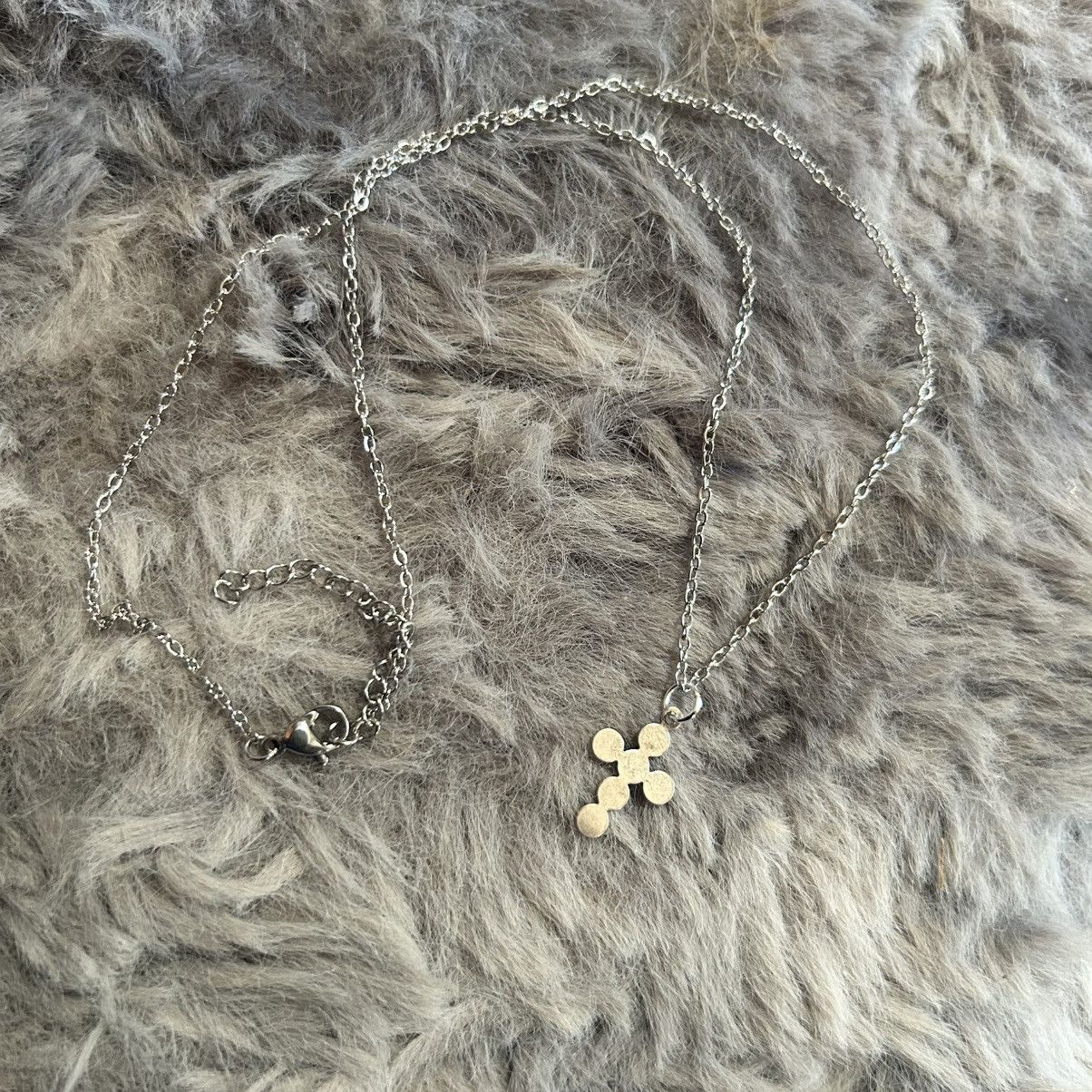 Handmade Handcrafted vintage delicate silver cross pendant necklace Size ONE SIZE - 7 Thumbnail