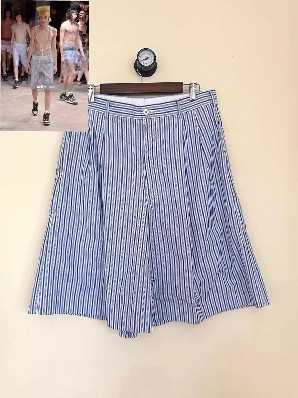Comme des Garcons Homme Plus Comme Des Garcons Homme Plus 17SS Runway Stripe Shorts-2508 Size US 30 / EU 46 - 1 Thumbnail