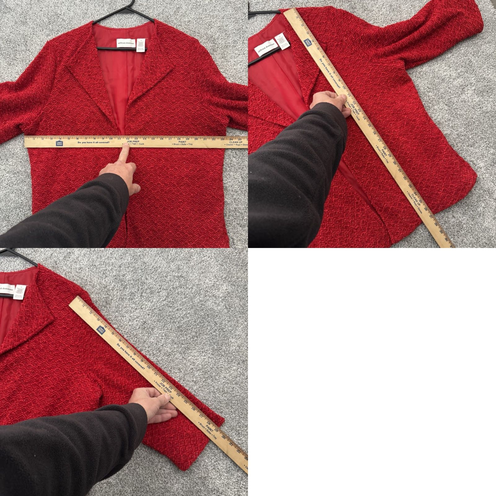 Vintage VINTAGE 90s Y2K Womens Blazer 18 Party Valentines Day Festive Sparkly Metallic Red Aluminum Size XXL / US 16-18 / IT 52-54 - 8 Thumbnail